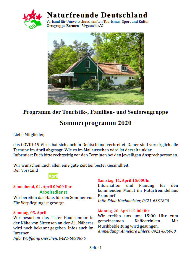 Sommerprogramm Vegesack